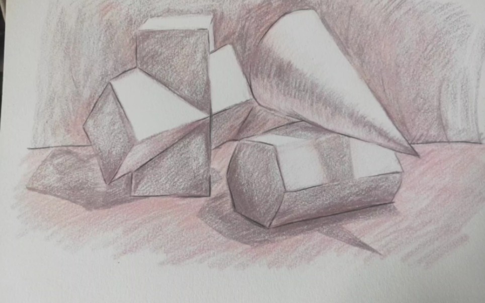 彩铅石膏几何体