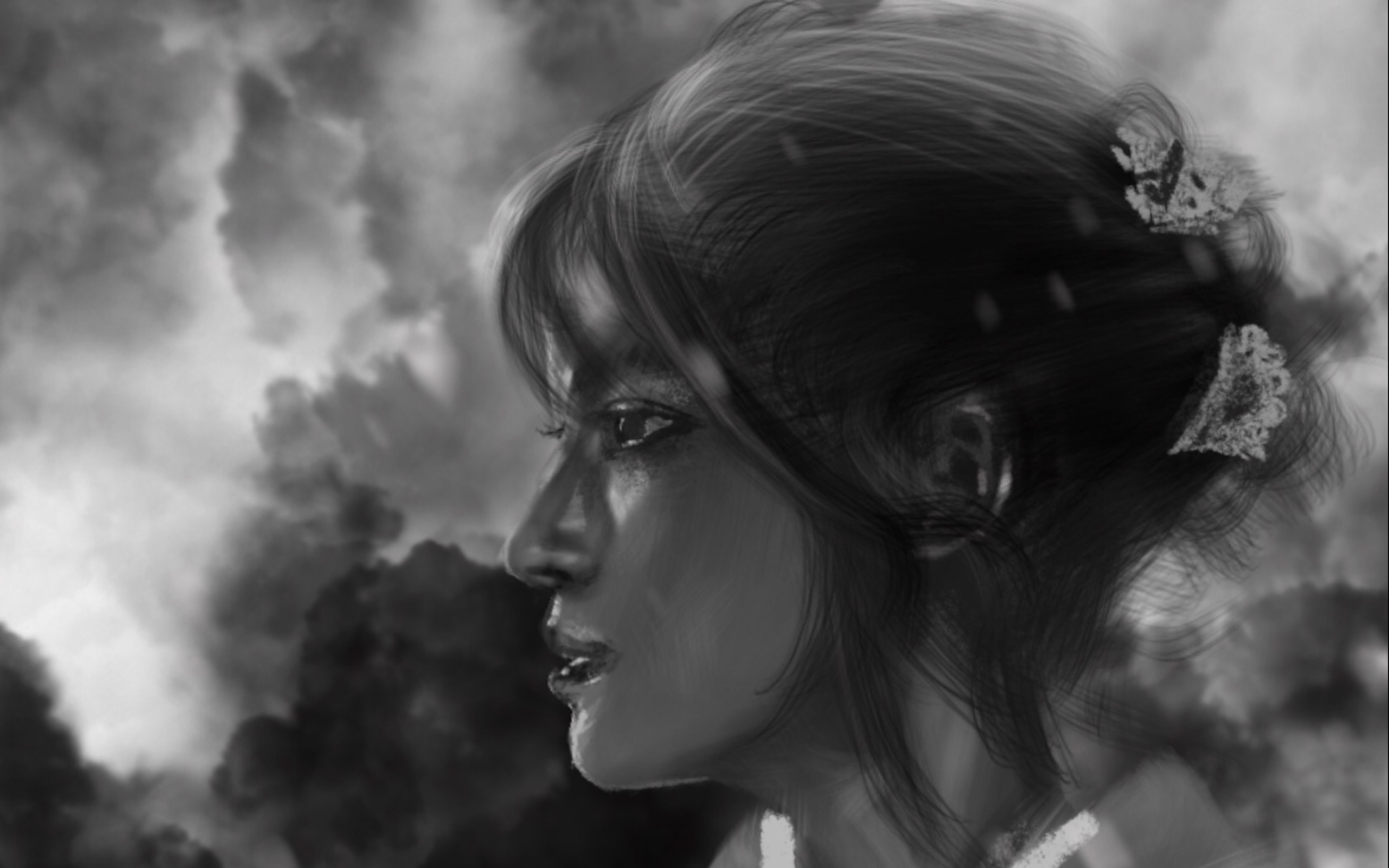 【厚涂】和服侧脸 part.1_哔哩哔哩_bilibili