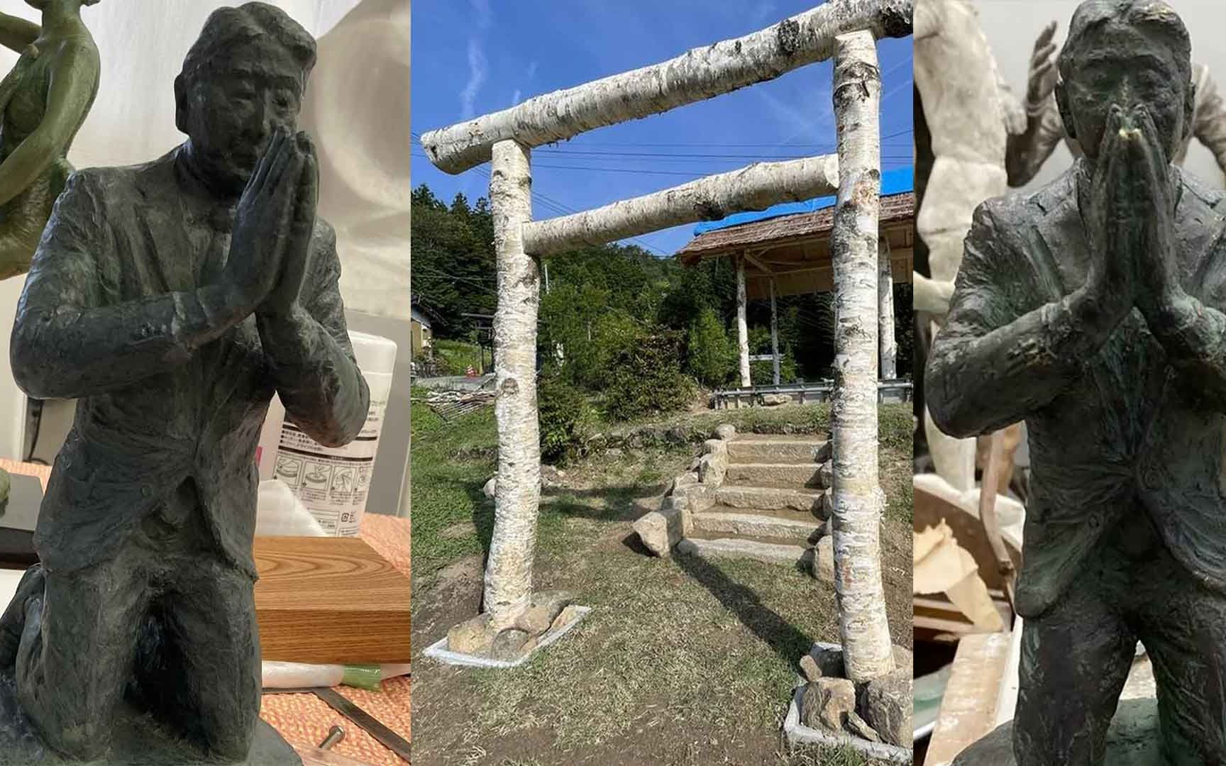 日本极右翼分子被曝正为安倍建神社造神像:他托梦给我让我尽快哔哩哔哩bilibili