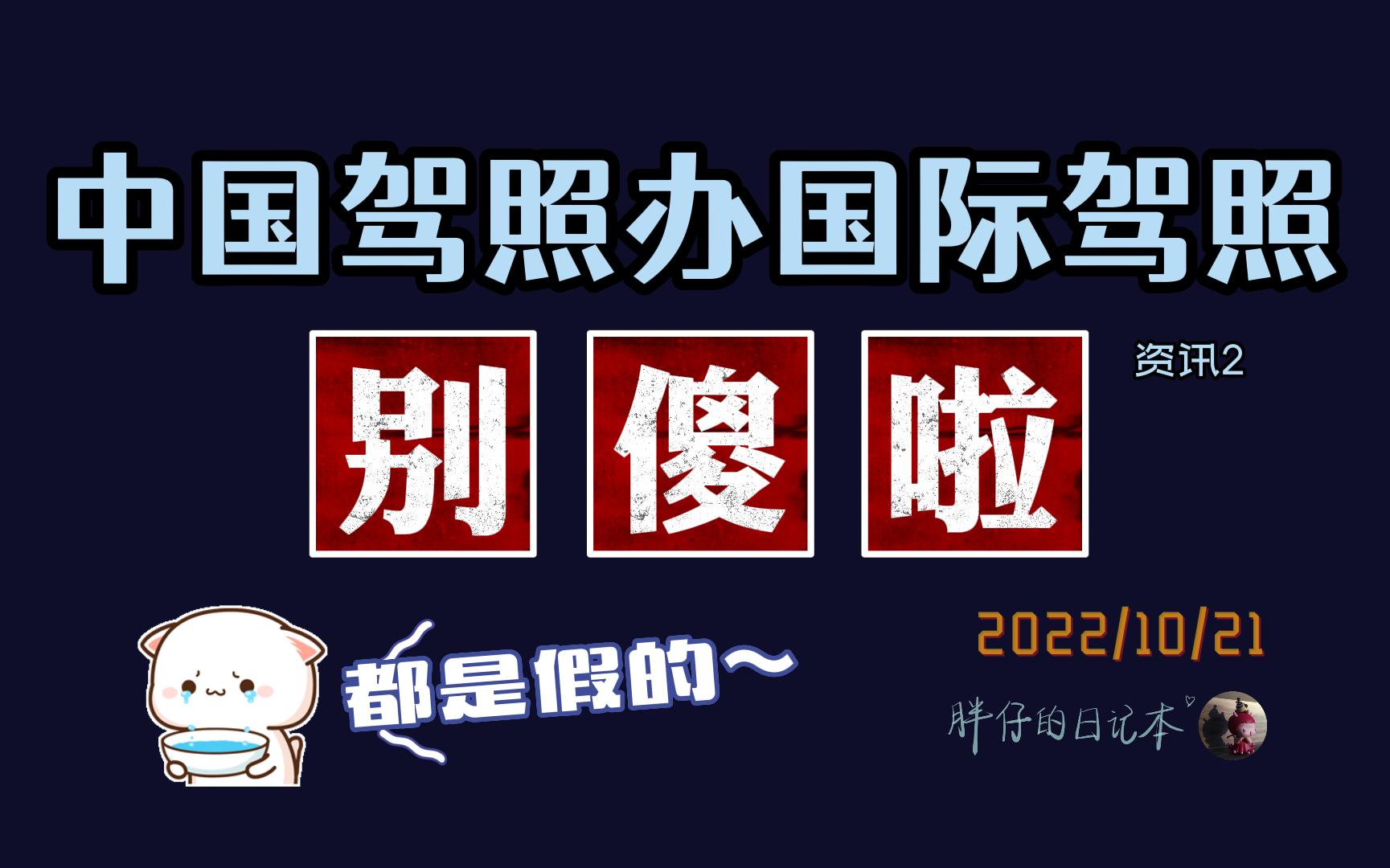 资讯2别傻啦~这些不是国际驾照!中国驾照如何办理国际驾驶执照?翻译件 海外租车 自驾游 IDD IDL IDP | 胖仔的日记本 20221021哔哩哔哩bilibili