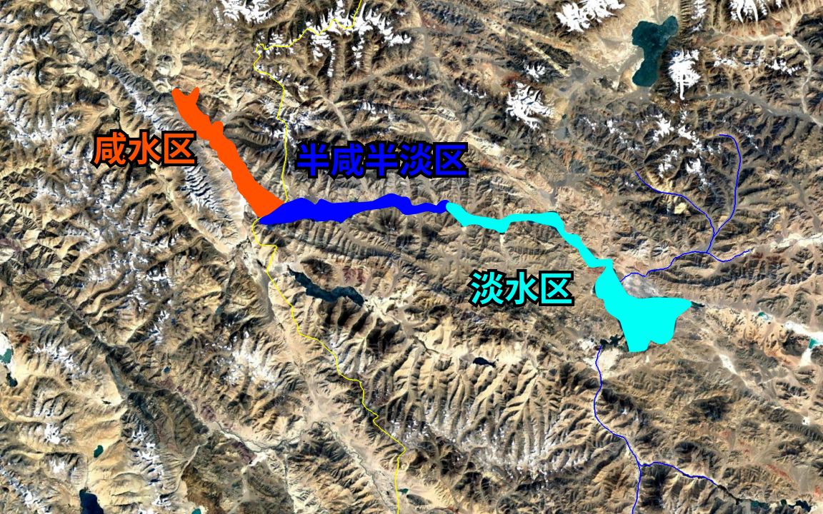 班公湖位置有多重要?中国这边是淡水区,印度那边是咸水区哔哩哔哩bilibili