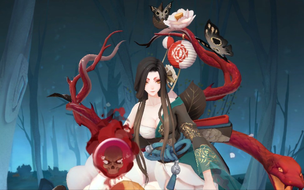 【阴阳师】缚骨清姬——贞桐山茗皮肤展示