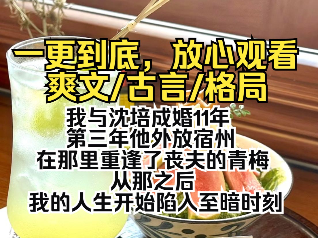 (一更到底)我与沈培成婚11年,第三年他外放宿州,在那里重逢了丧夫的青梅.从那之后,我的人生开始陷入至暗时刻.最后病死时,我只希望从这段三角...