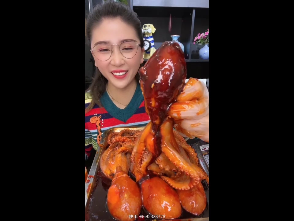 快手土味吃播～爆头八爪鱼_哔哩哔哩 (゜-゜)つロ 干杯~-bilibili