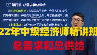 2022年中级经济师 经济基础知识 教材精讲班—总需求和总供给