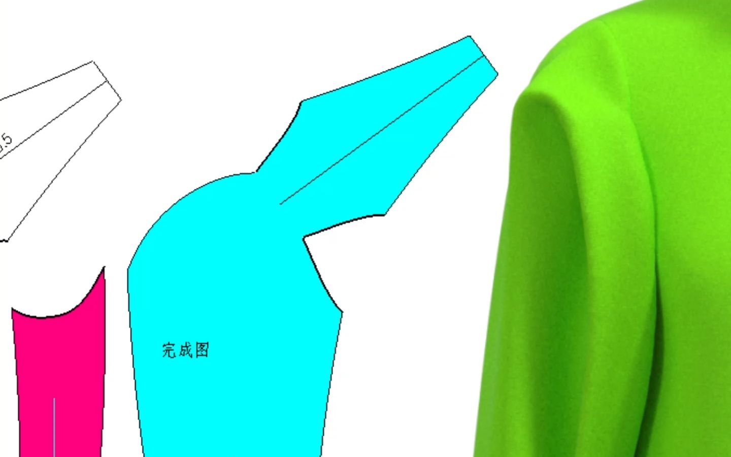 翻折袖子纸样扭结袖制版ai3d试穿服装设计张鹏clostyle3d-3dai服装