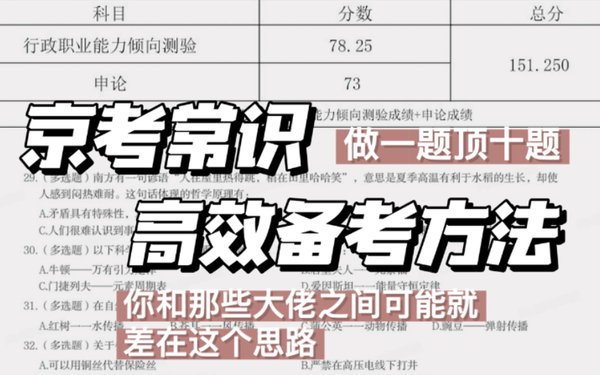 京考常识复习思路全演示,你和学霸的差距可能在这里(国考省考可看)哔哩哔哩bilibili