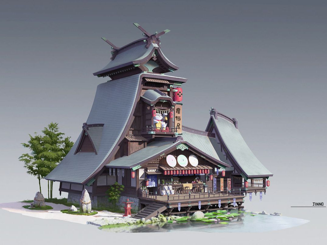 【3dmax建模】从拉box开始教你,古风建筑"小酒馆"模型讲解