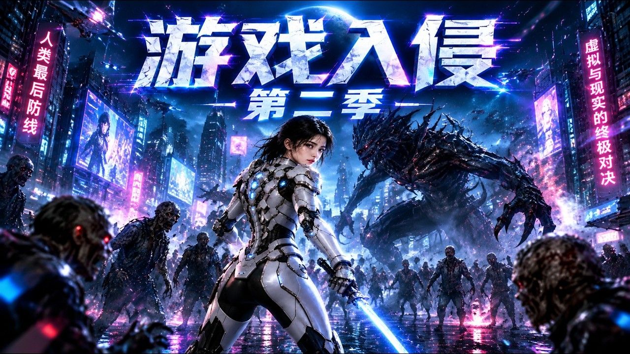 【第1-2季】《游戏入侵第二季》 坠入死亡游戏，她竟靠棒棒糖极限翻盘？智斗伪善玩家，手刃异形女王，看硬核甜品师如何霸气杀穿诡异副本