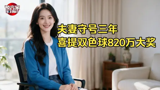 夫妻守号三年喜提双色球820万大奖