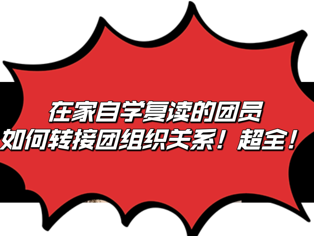 在家自学复读的团员,如何转接团组织关系!超全!哔哩哔哩bilibili