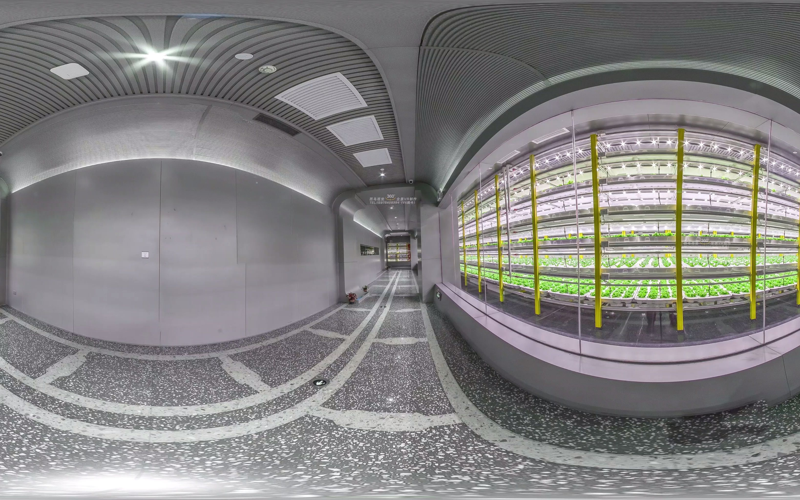 360全景 博物馆:vr漫游广州天河cbd"地下太空农场"——农都里