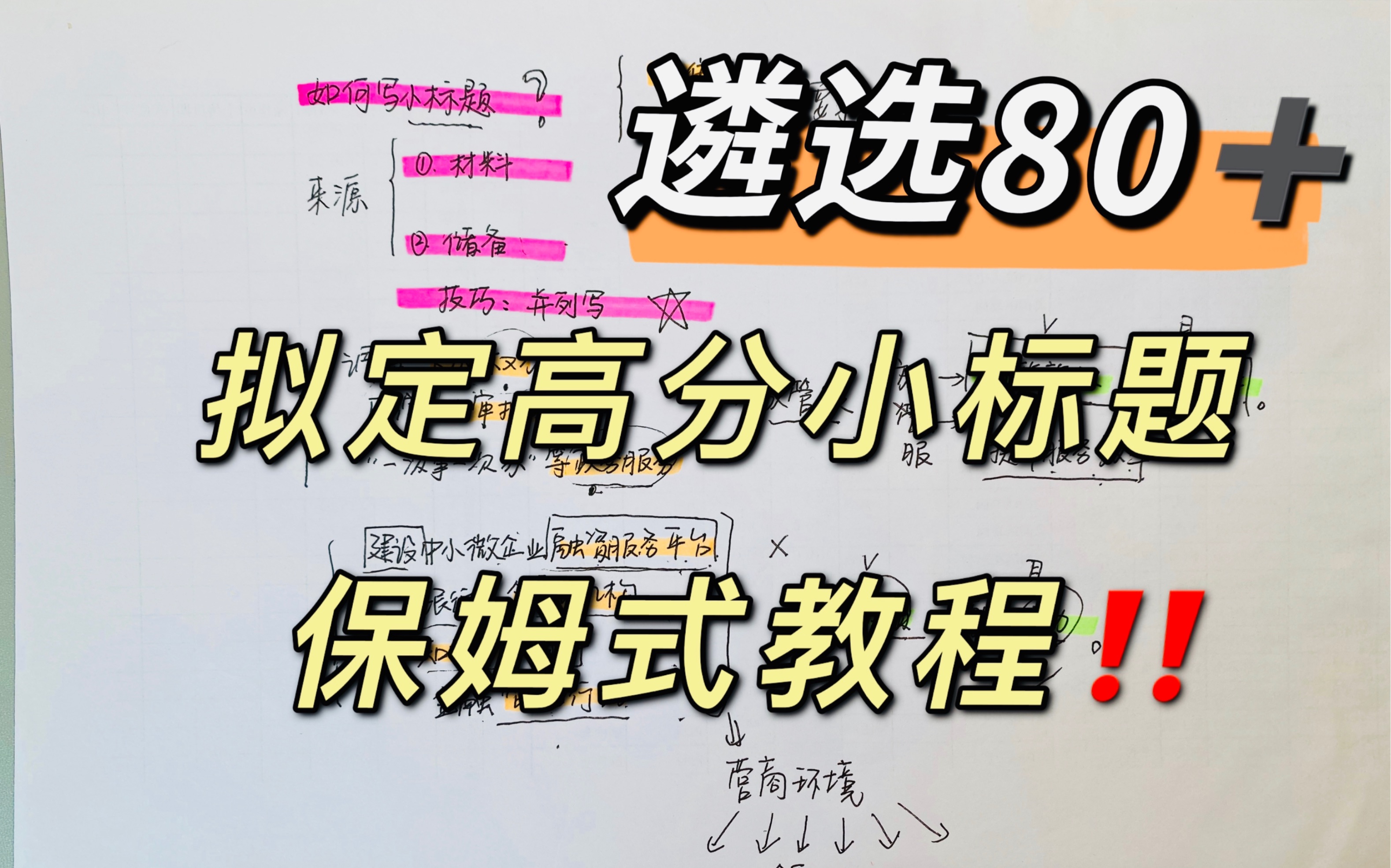 06.30遴选申论|小标题写好必须做到1.扣题2.结合理论储备3.对仗工整!手把手教!哔哩哔哩bilibili