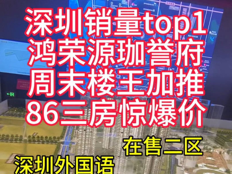 深圳销量第一鸿荣源珈誉府楼王加推了,11号线地铁口+宝安最大商业+深圳外国语学校哔哩哔哩bilibili