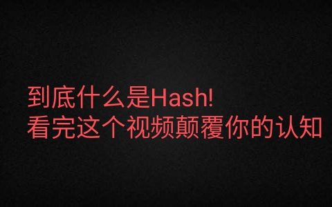 到底什么是Hash?带你颠覆认知!!!哔哩哔哩bilibili