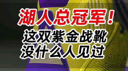 湖人总冠军!这双紫金战靴,没几个人见过吧?哔哩哔哩bilibili