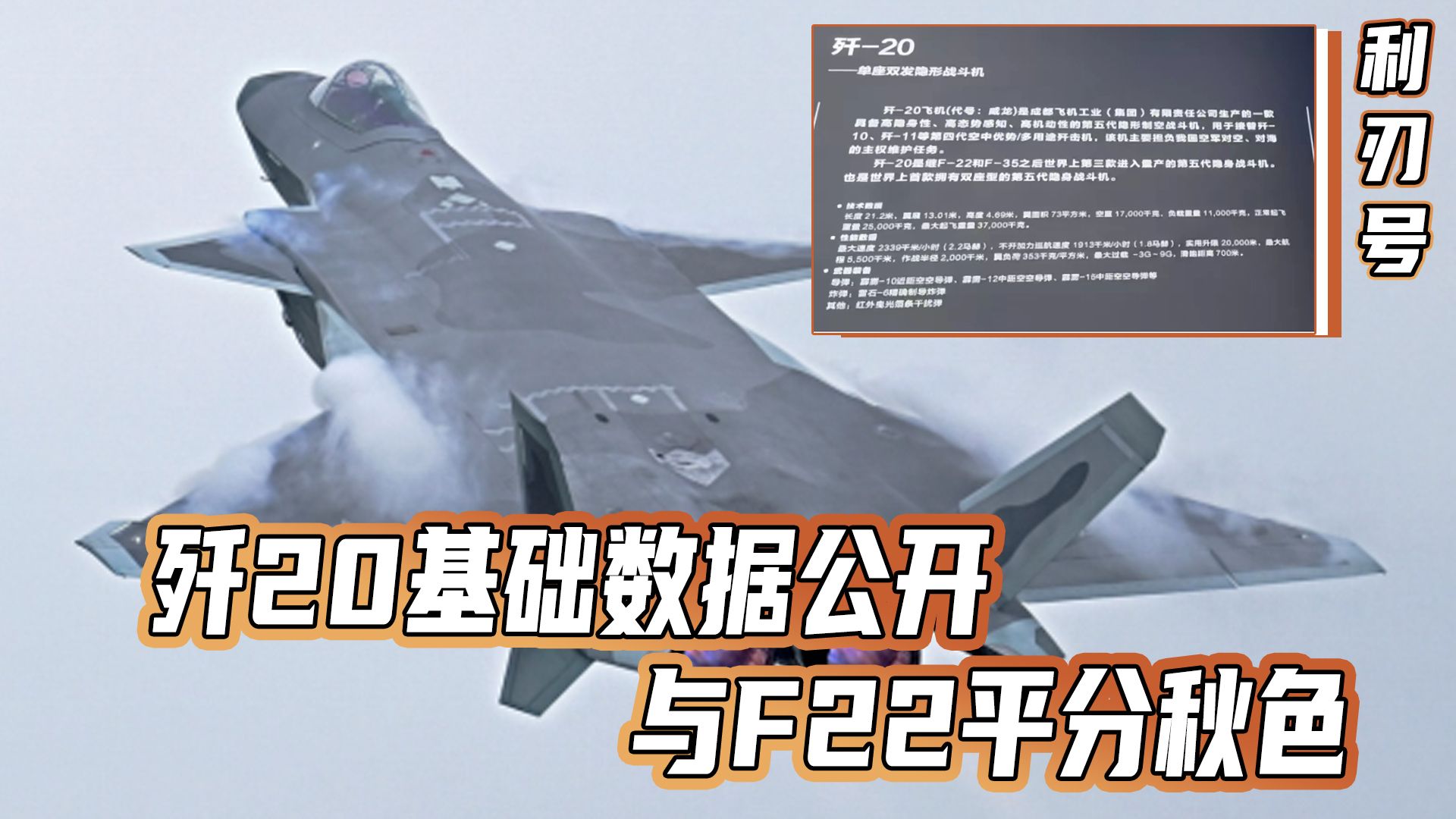 歼20基础数据公开,与f22平分秋色,美军测试"反歼20"战斗组合
