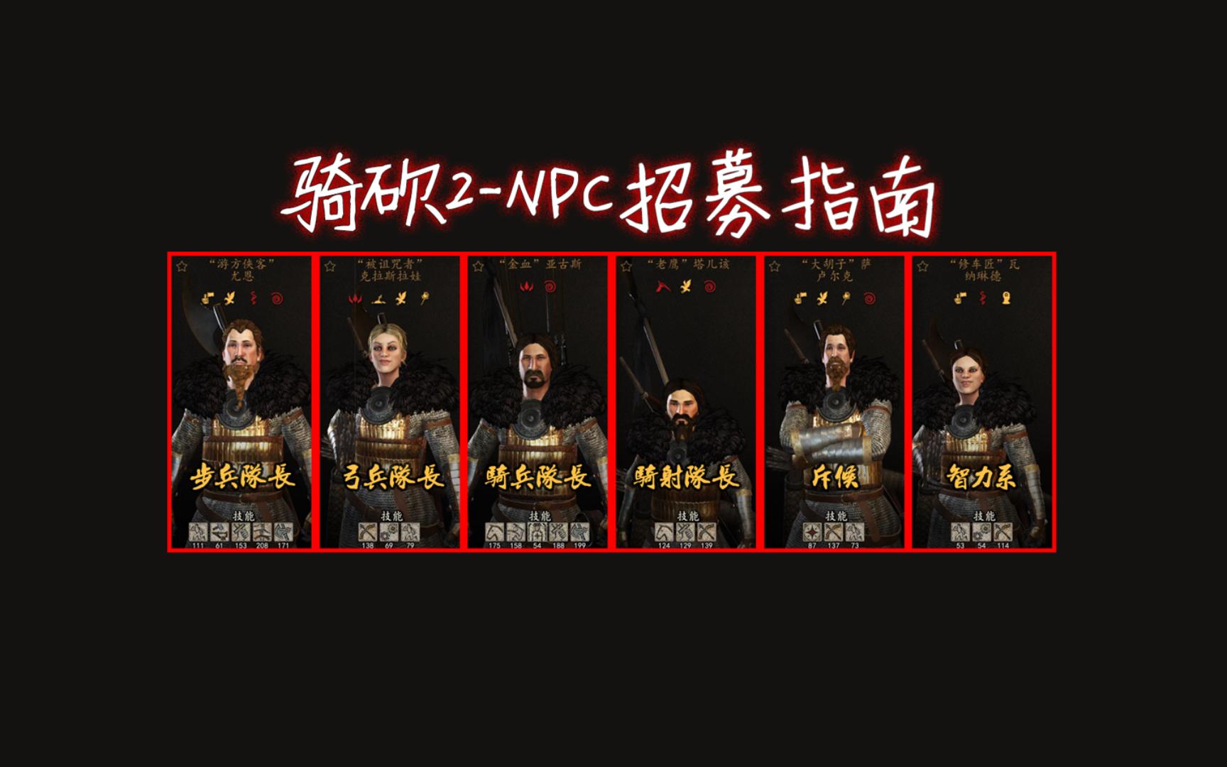 [图]骑砍2-NPC招募指南 (队长+斥候/军需官/外科医生/工程师)