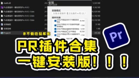 [图]【PR插件合集】别找了！最全Pr插件大合集来了！一个安装包 一键安装全套插件，包含蓝宝石 红巨人 BBC等等你所熟知的插件。附安装包、使用教程、效果展示。