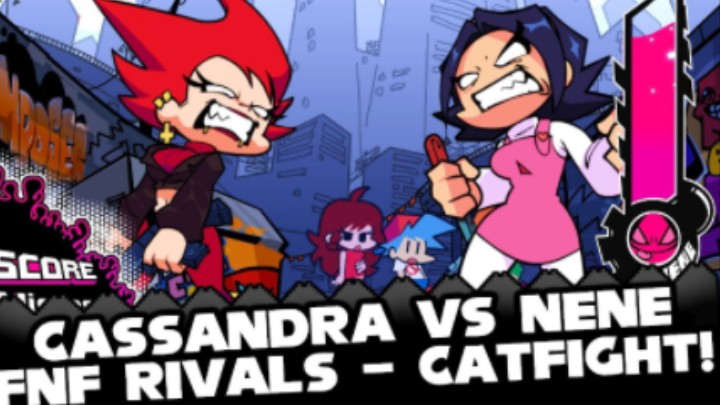 fnf | cassandra vs nene catfight! - fnf rivals demo   game over