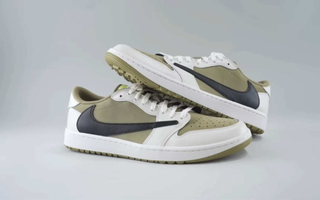 scott x air jordan 1代 low " neutral olive" ts联名 aj1 golf 橄榄