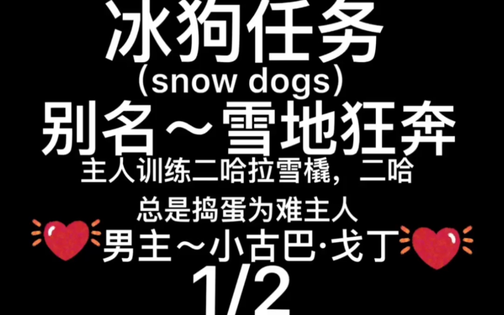 2002年美国电影~冰狗任务~别名~雪地狂奔~1哔哩哔哩bilibili