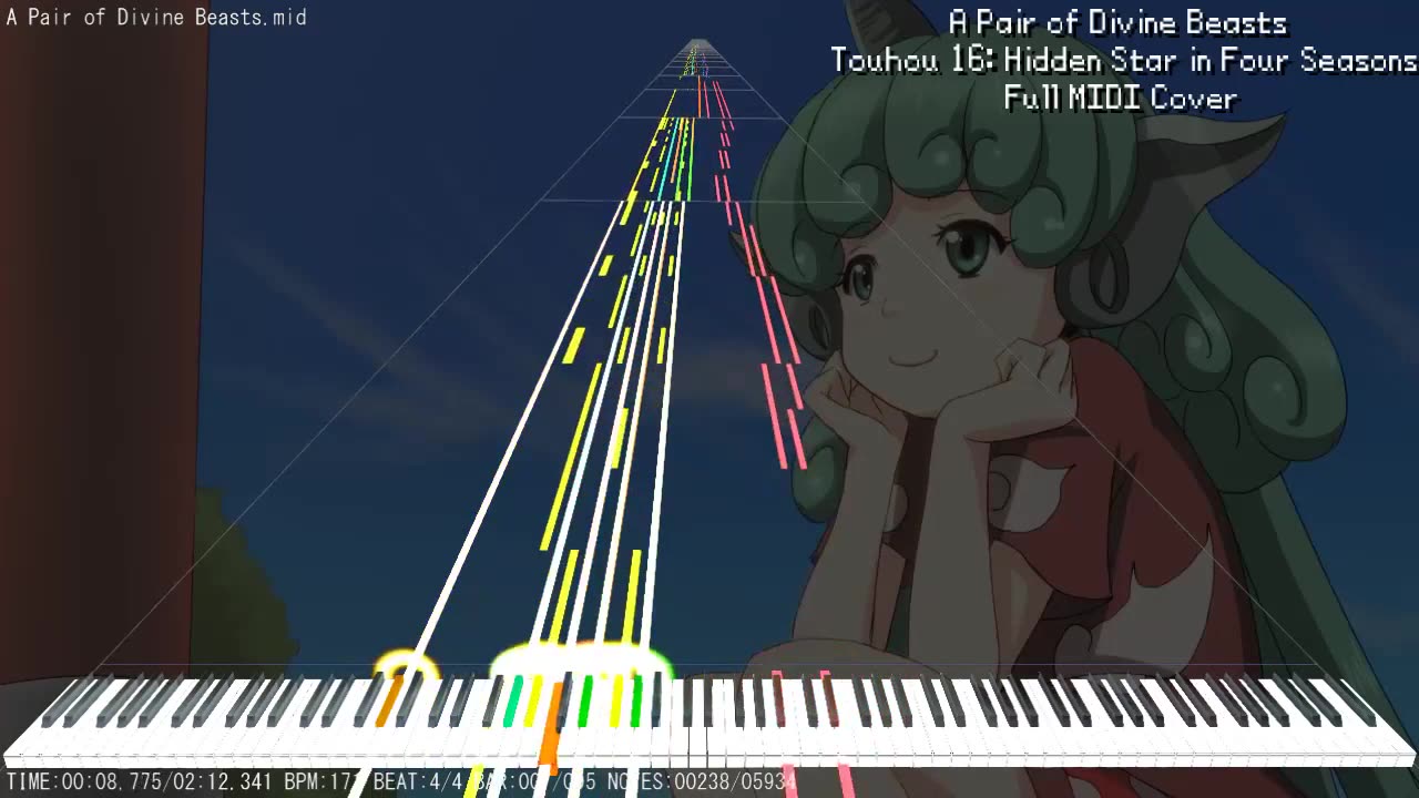 [图]【MIDI DL】 一对的神兽 - Touhou 16 ~ Hidden Star in Four Seasons