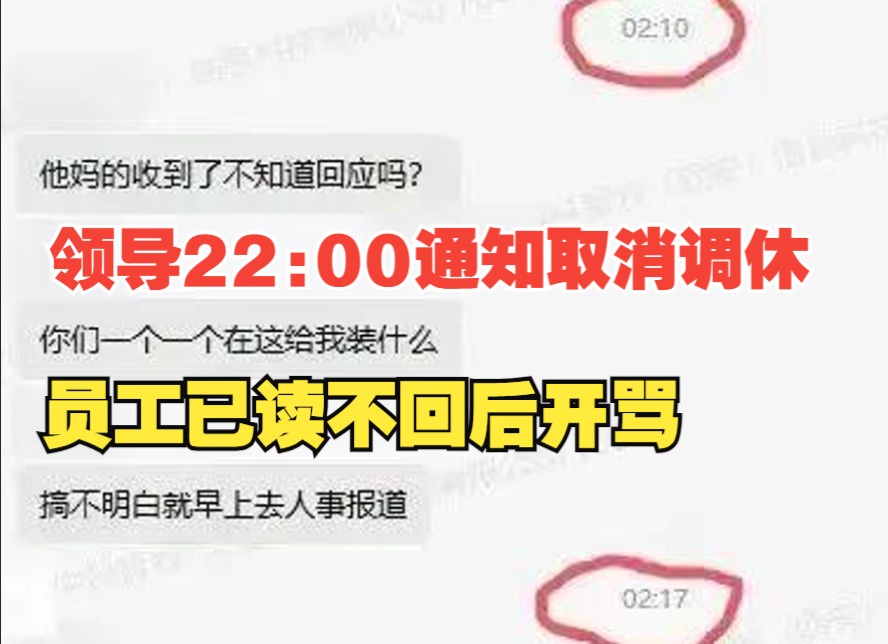 企业负责人半夜工作群对员工“爆粗口”:他们已读不回,发个火也正常哔哩哔哩bilibili