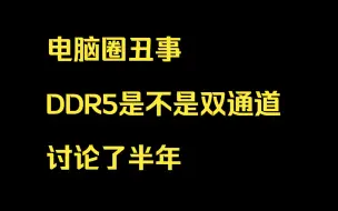 下载视频: 卖电脑的耻辱：一根DDR5内存是不是双通道都能争半年