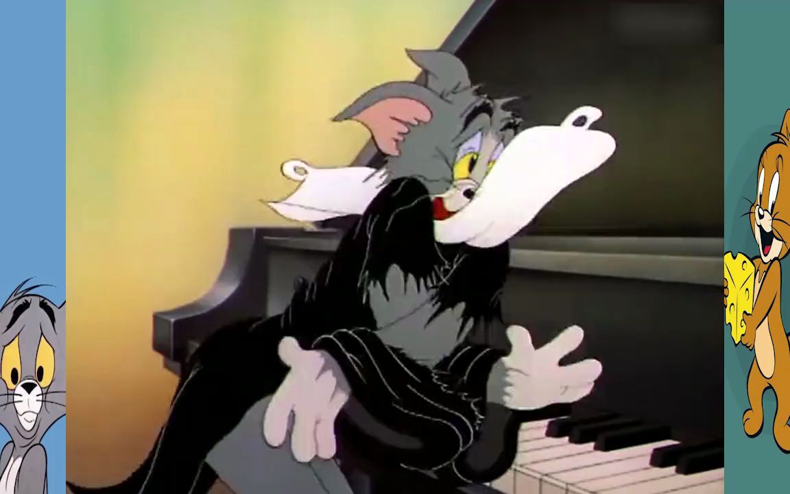 猫和老鼠:杰瑞彻底怒了,帮汤姆弹钢琴,节奏是真快啊