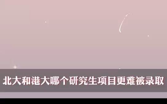 北大和港大哪个研究生项目更难被录取哔哩哔哩bilibili