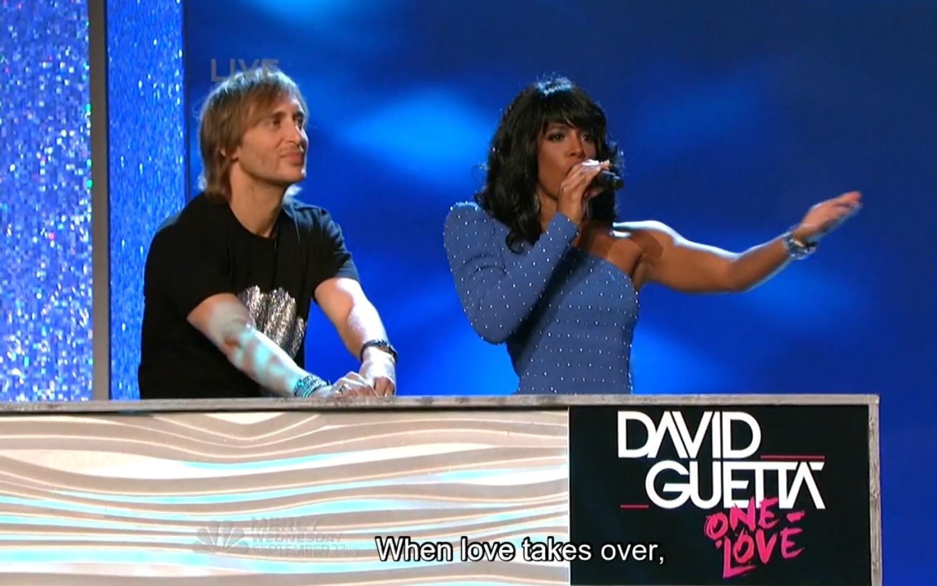 [图]2009环球小姐决赛 David Guetta & Kelly Rowland《When love takes over》 英文歌词