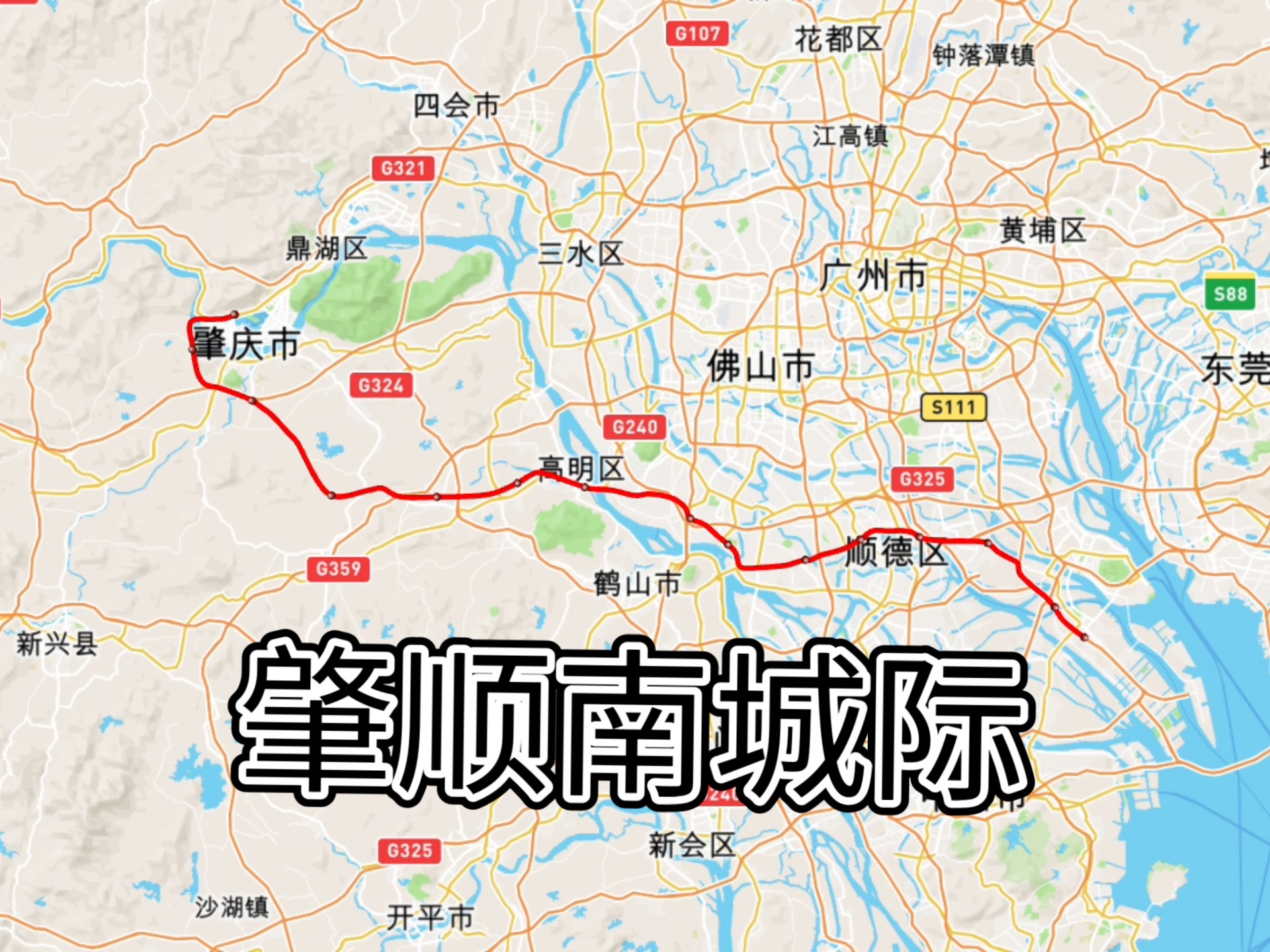 肇顺南城际路线预测