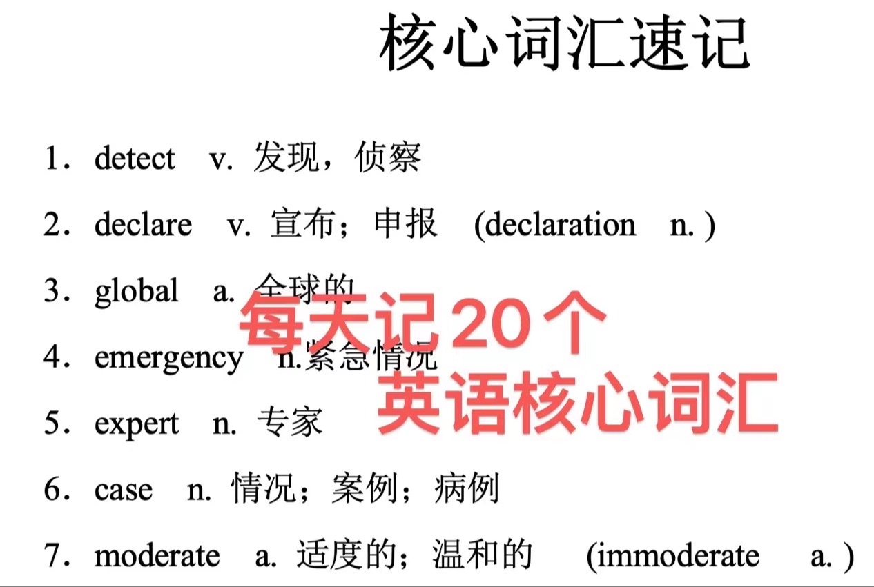 [图]英语核心词汇速记 Day 8