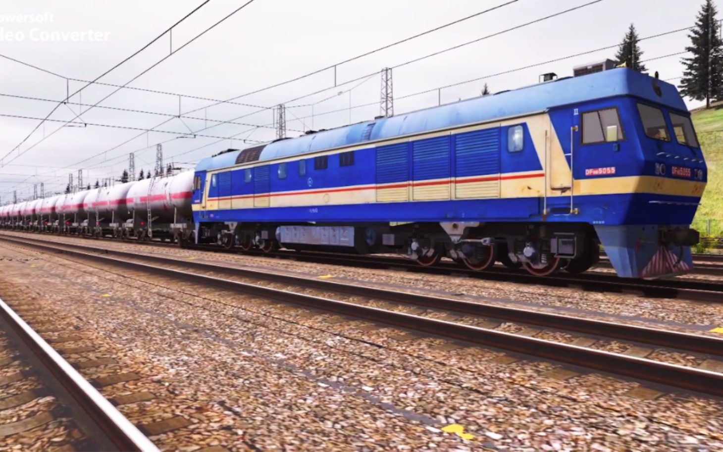 df8b牵引油罐列车疾驰上行通过,赶路