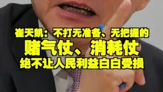 崔天凯：不打无准备、无把握的赌气仗、消耗仗 绝不让人民利益白白受损