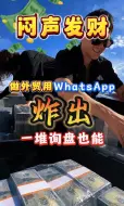 Download Video: 做外贸用 WhatsApp 炸出一堆客户，也能闷声大财