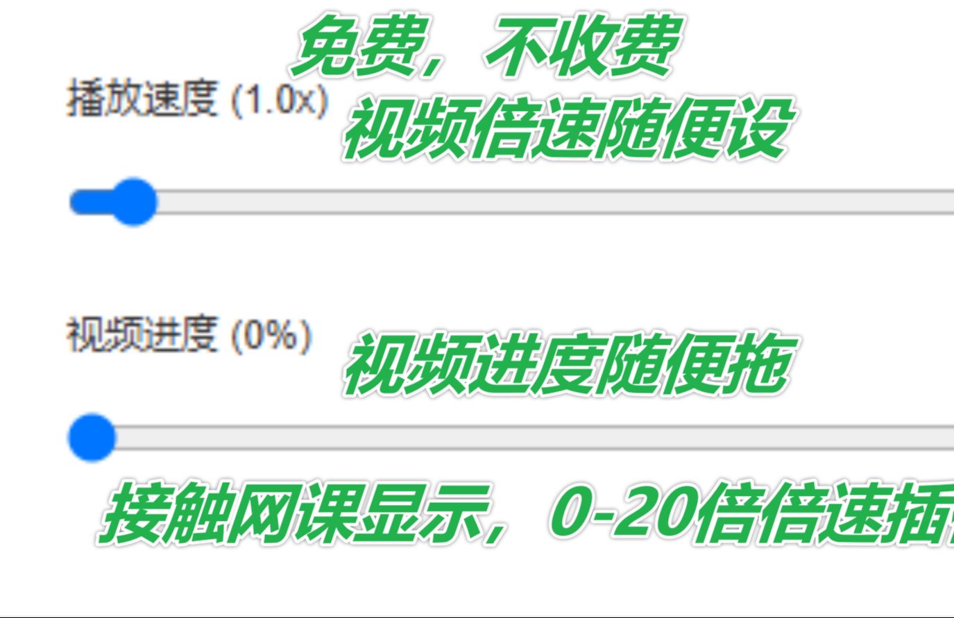 浏览器免费宝藏插件,网课视频进度视频倍速随便拖,取消视频限速限制,解决网课视频禁止快进倍速的问题,学习通可快进倍速哔哩哔哩bilibili