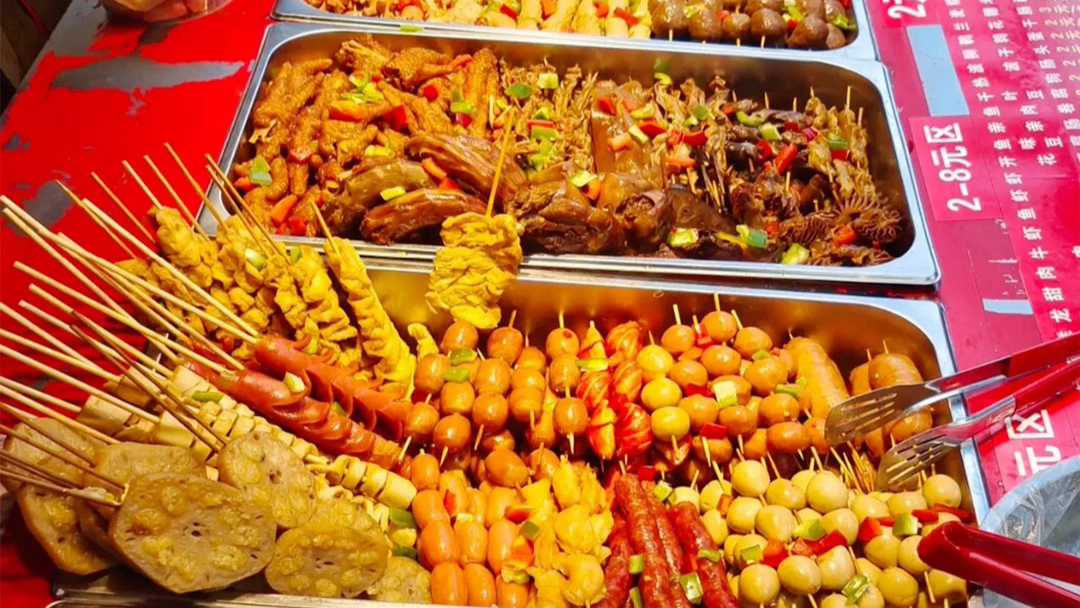 四川热卤串串配方油卤串串金汤现捞卤荤素串夜市摆摊小吃技术教程