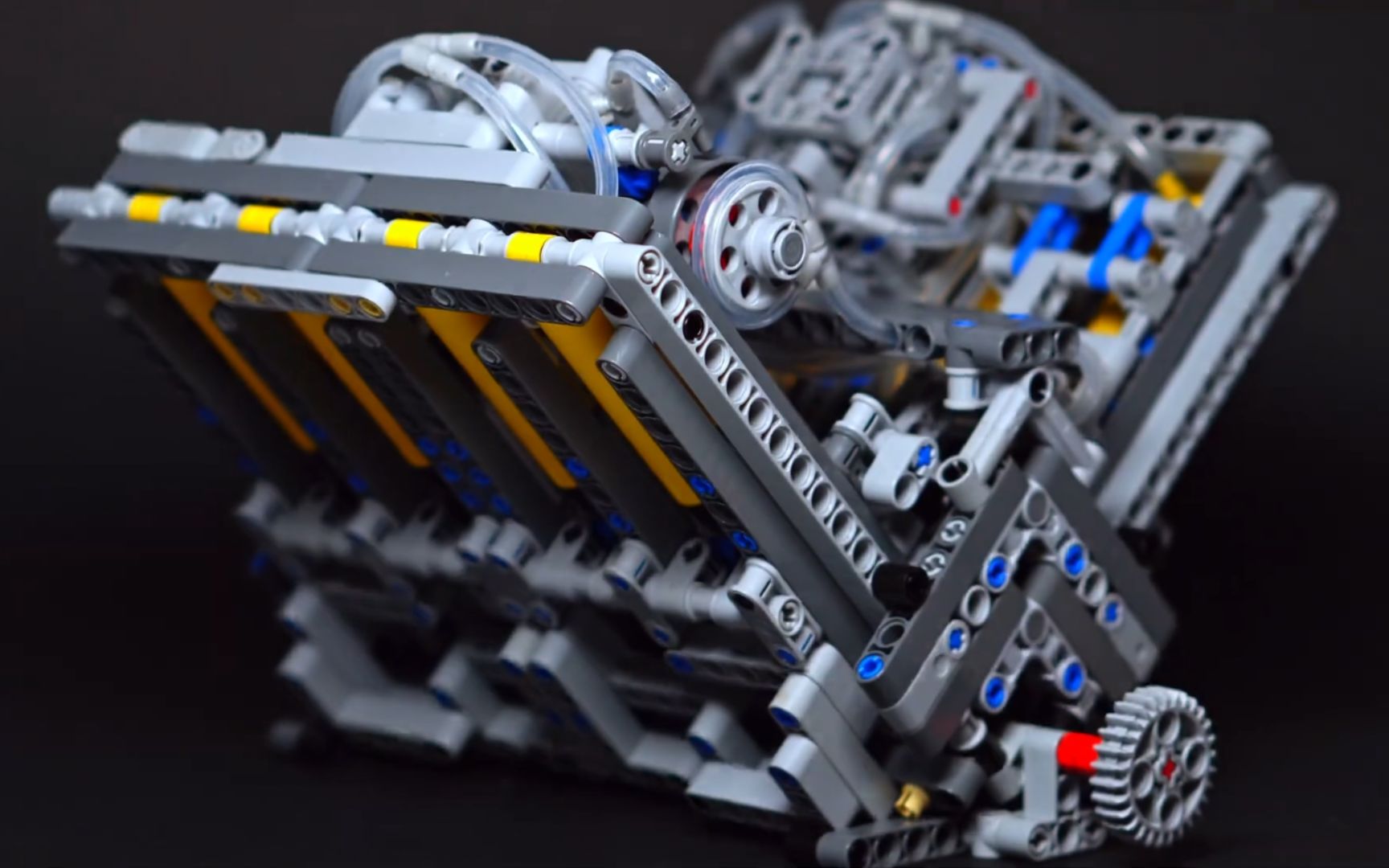 v8 气动引擎   6速变速箱 lego乐高 technic科技/机械 moc_哔哩哔哩