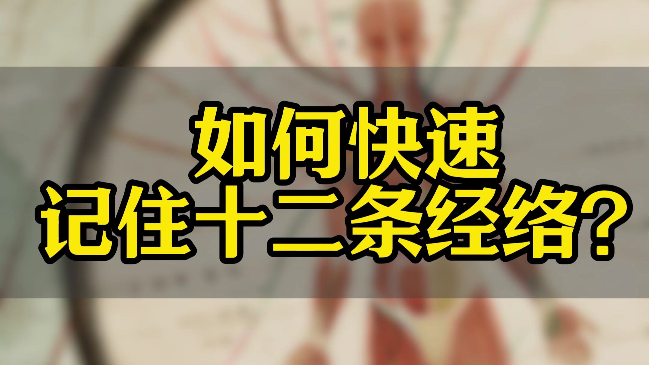 如何快速记住十二条经络？