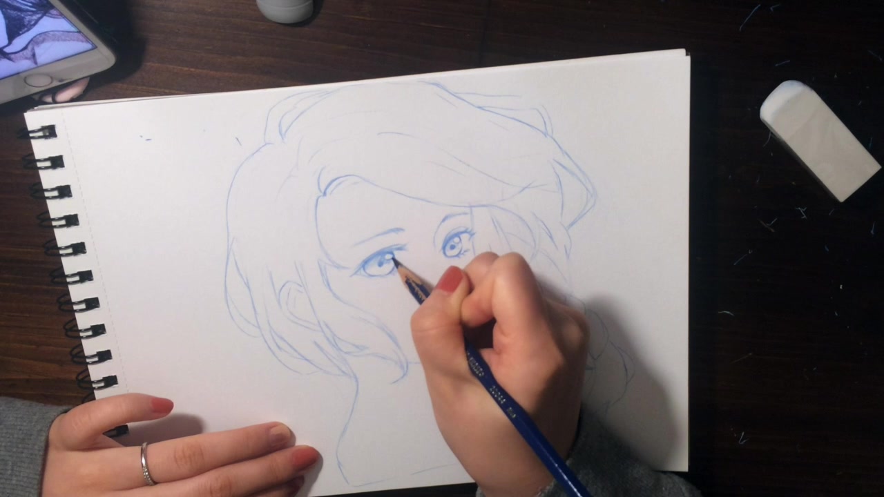 【手绘】临摹clivenzu 的人物插画_哔哩哔哩_bilibili