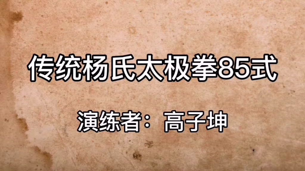 传统杨氏八十五式太极拳全套演练哔哩哔哩bilibili