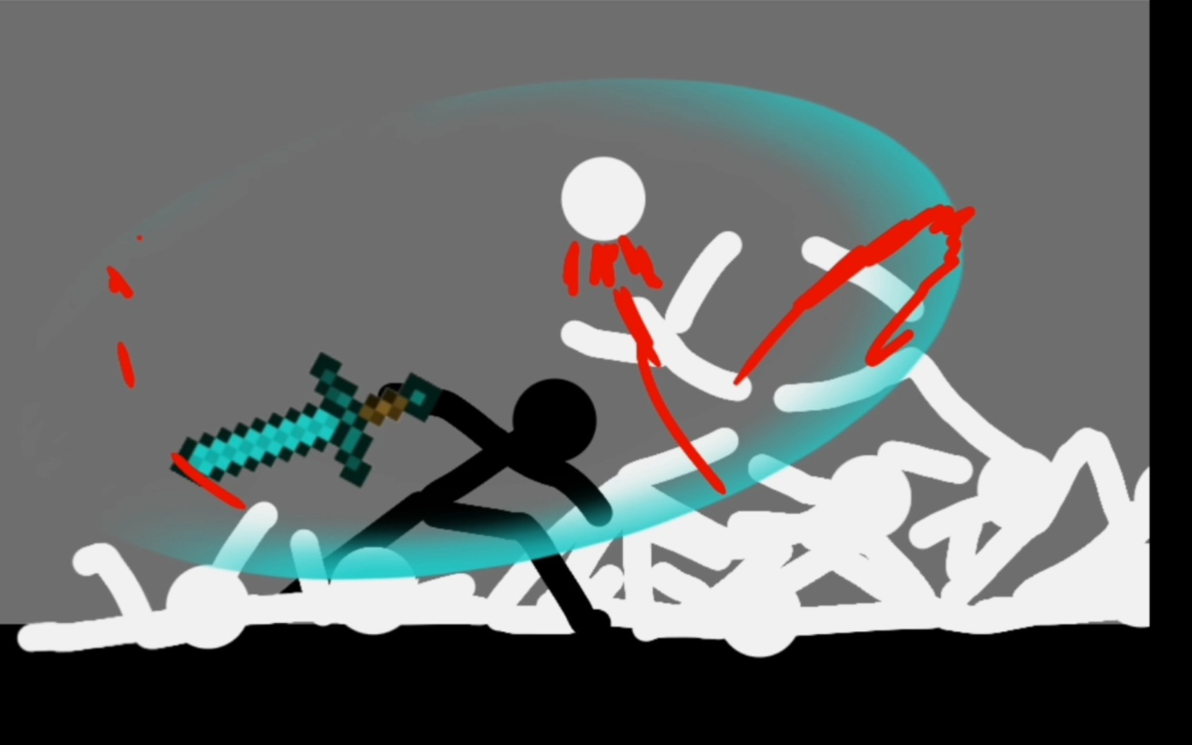 【火柴人/149帧/22fps】钻石剑的正确用法_哔哩哔哩_bilibili