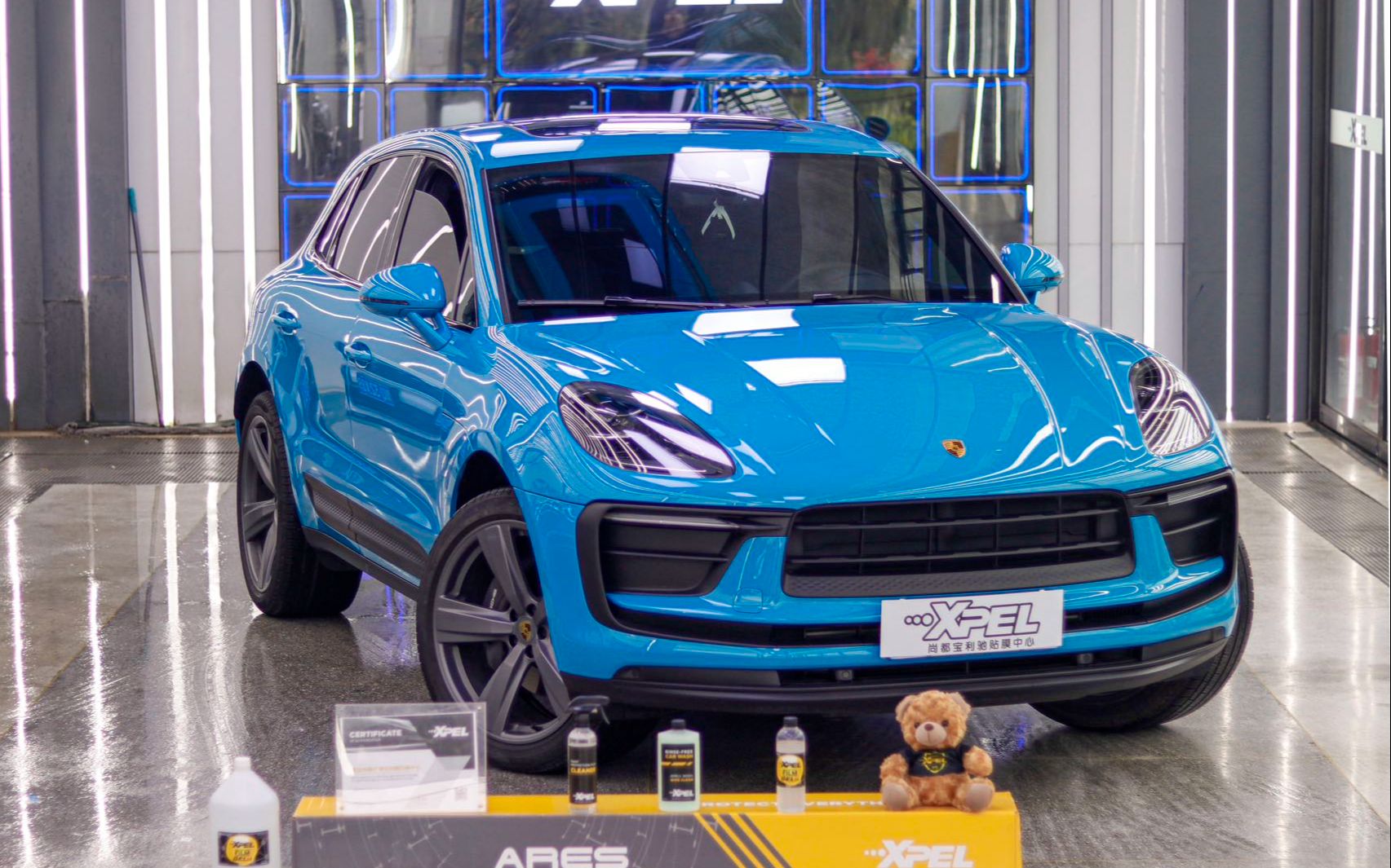 xpel西安汽车贴膜保时捷macan装贴隐形车衣案列