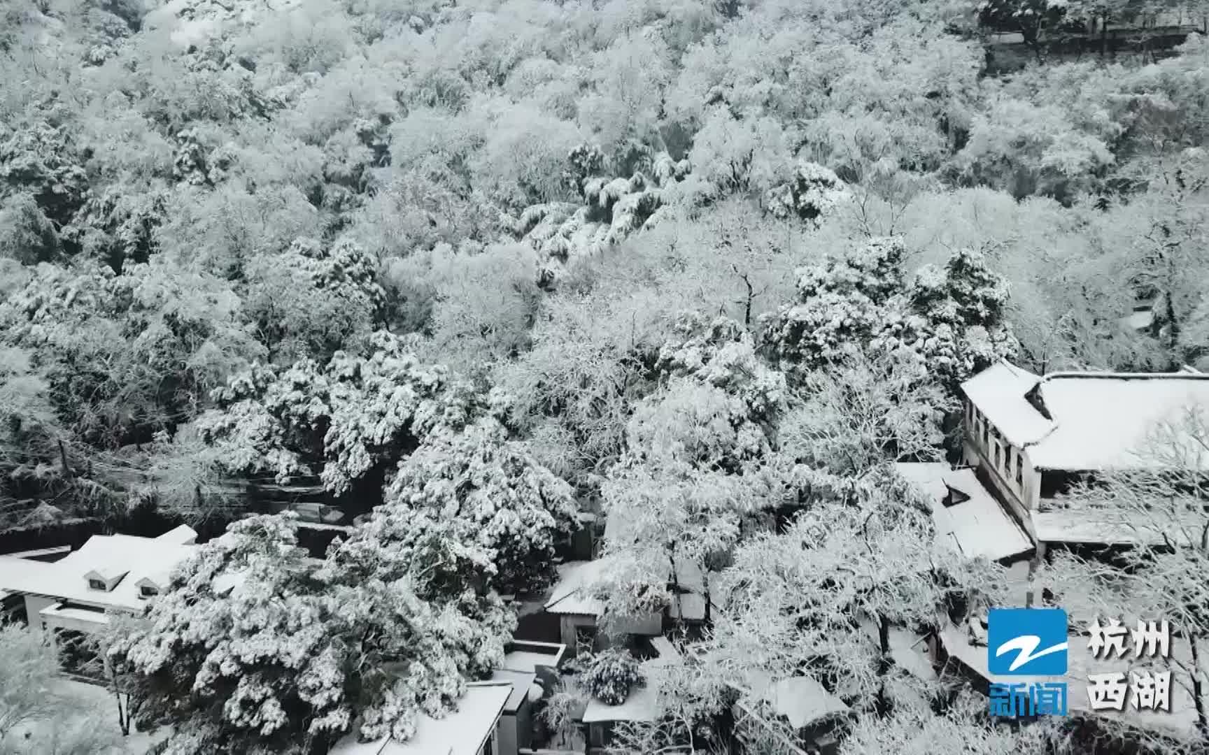 雪湖!杭州降下2018初雪 航拍西湖绝美雪景哔哩哔哩bilibili