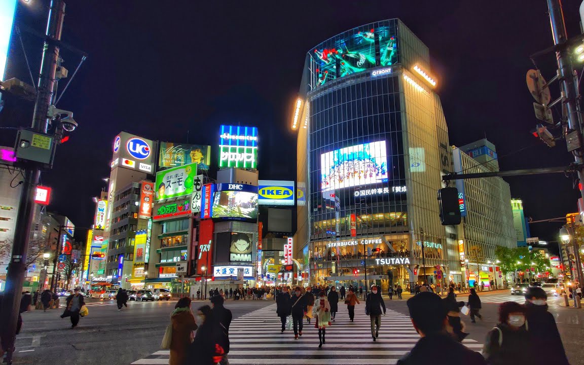 【减压系列】 白噪音 | 漫步在周五夜晚的渋谷哔哩哔哩bilibili