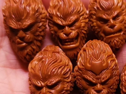 今日核雕分享,作品,齐天大圣!