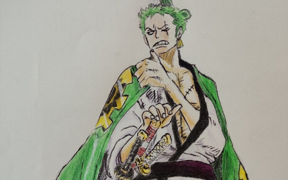 【彩铅】和之国 索隆十郎 第三次用彩铅