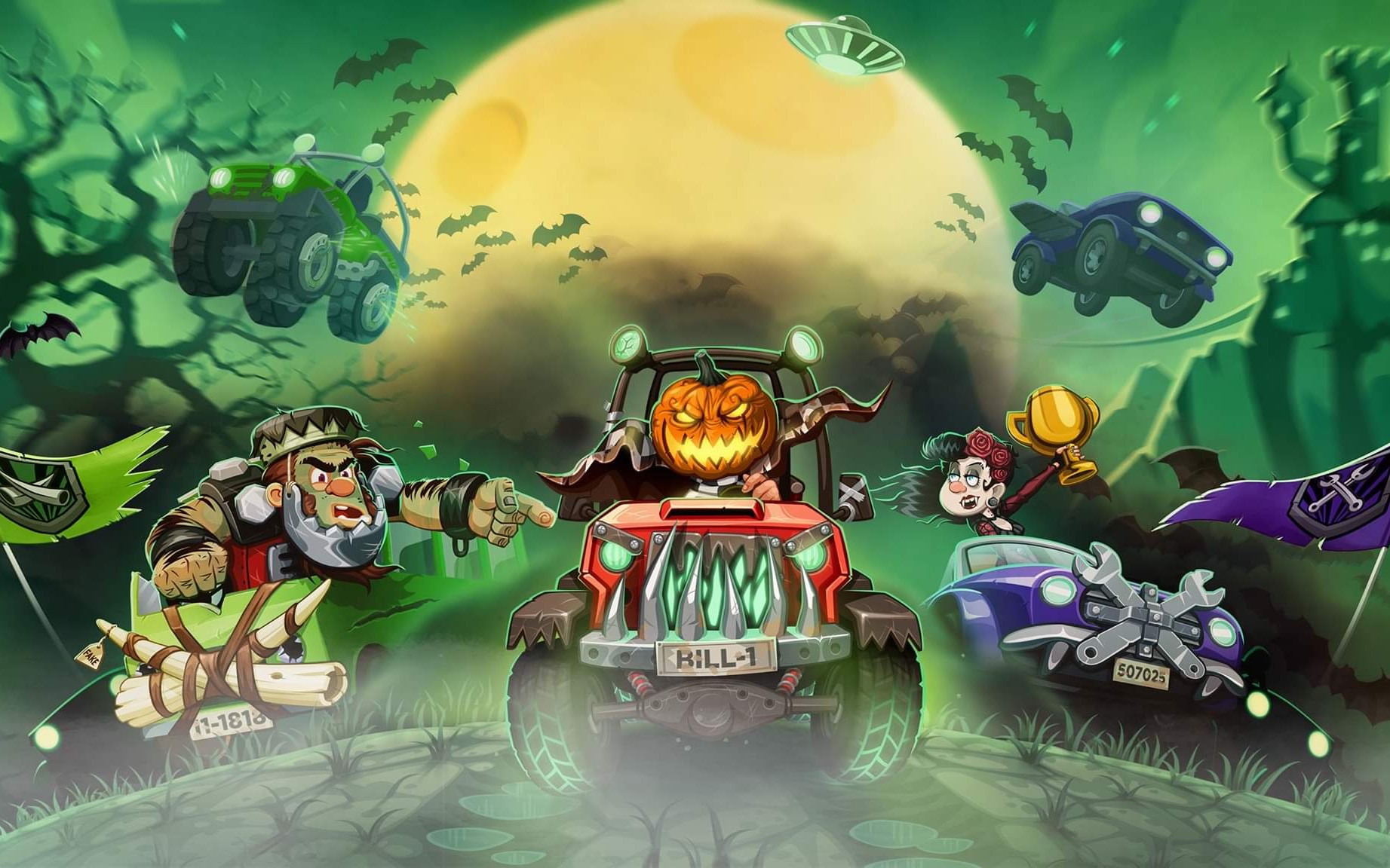 【登山赛车2】1.30版本预览!新增万圣节主题动态皮肤与车漆!